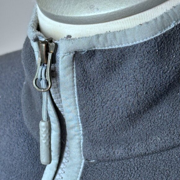 The North Face Quarter-Zip Fleece Pullover XL Navy Grey Colorblock Polyester - Picture 2 of 8